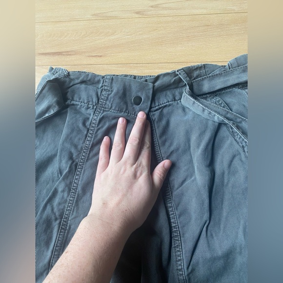 Zara Cropped Belted Trousers Lyocell/ Cotton Blend Size Small - Picture 8 of 15